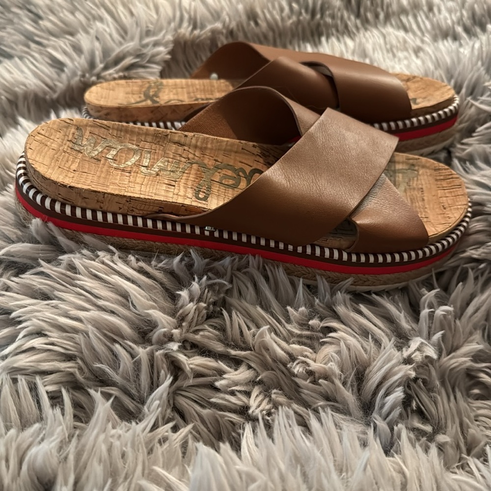 Brown Sam Edelman Leyton Espadrille Sandal. - Picture 4 of 9